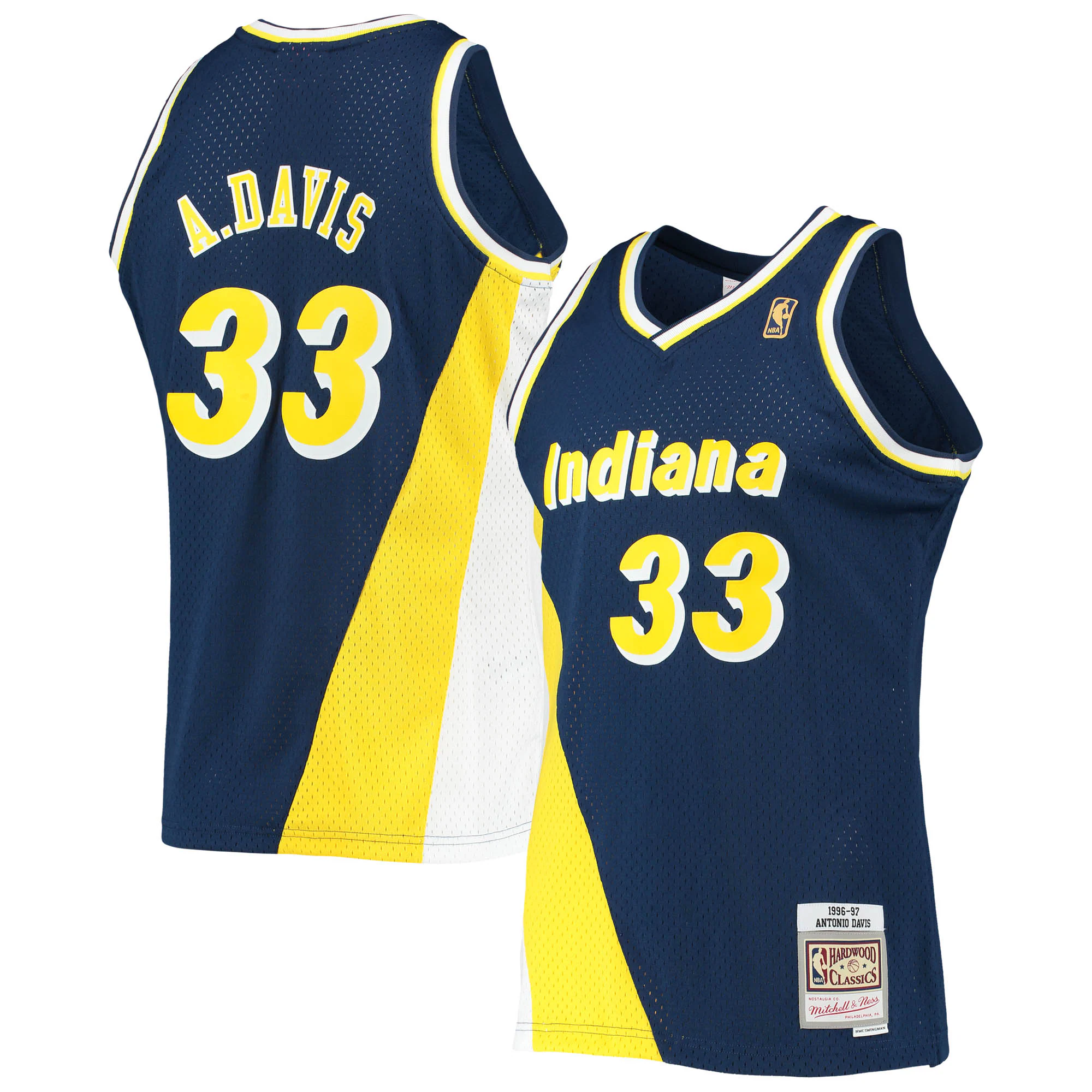 Antonio Davis Indiana Pacers Mitchell & Ness 1996/97 Hardwood Classics Swingman Basketball Jersey - Navy