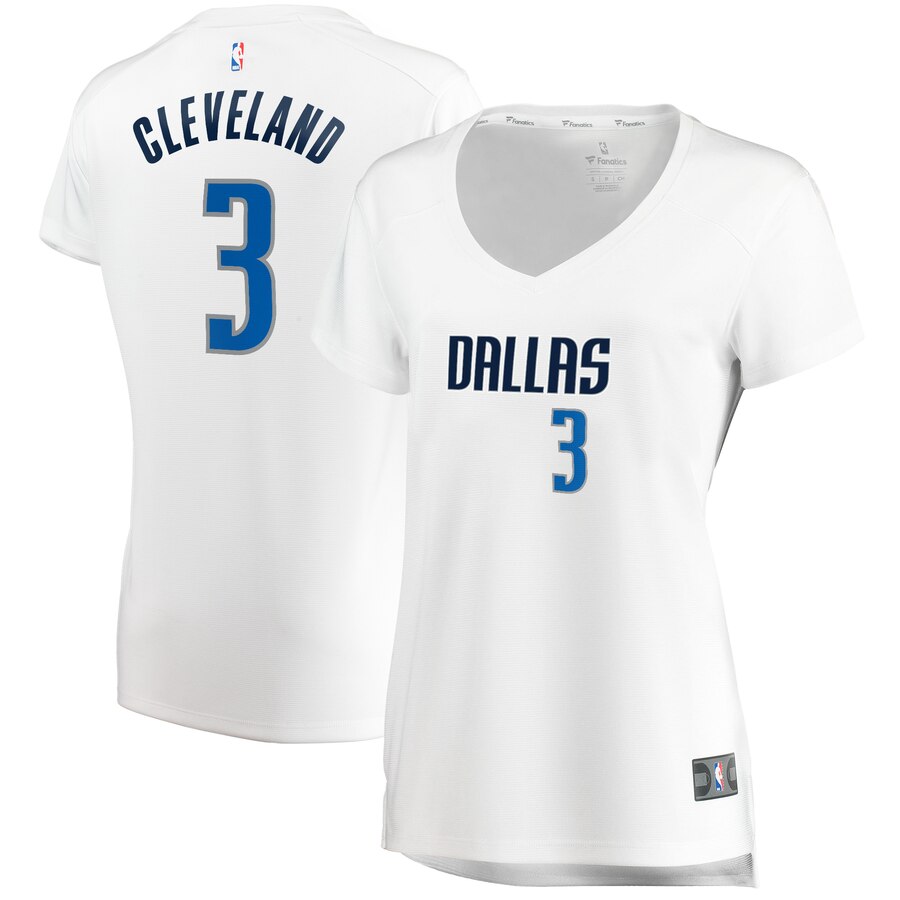 Antonius Cleveland Dallas Mavericks Fanatics Branded Women's Fast Break Player Basketball Jersey - Association Edition - White