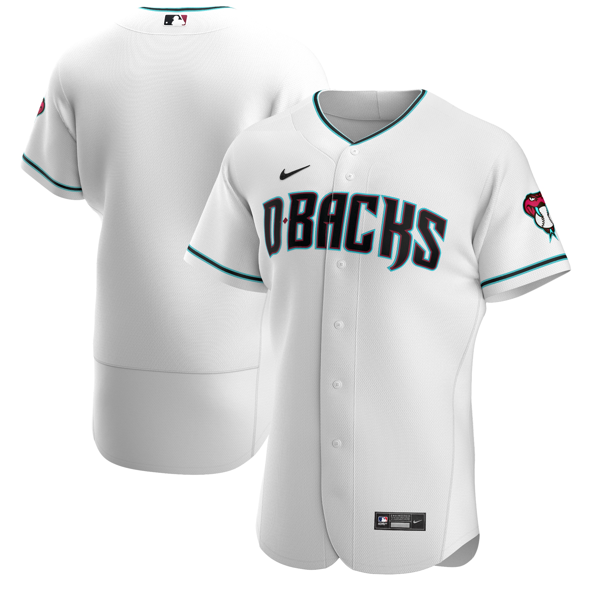Arizona Diamondbacks Alternate Authentic Team Jersey - White/teal