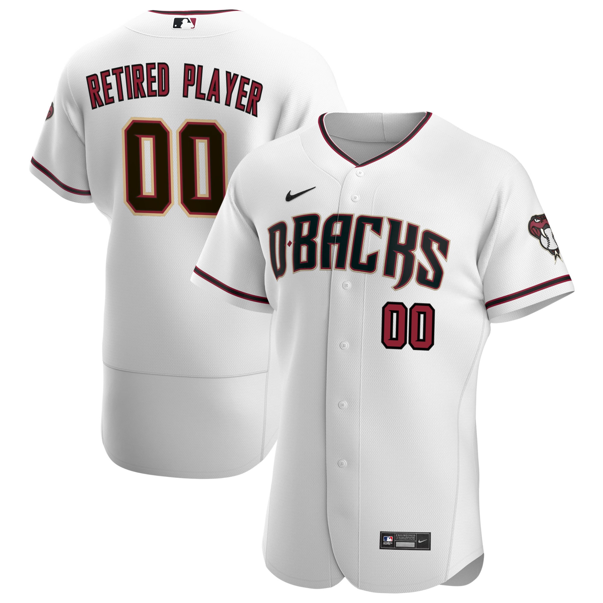 Arizona Diamondbacks Home Pick-a-player Retired Roster Authentic Jersey - White