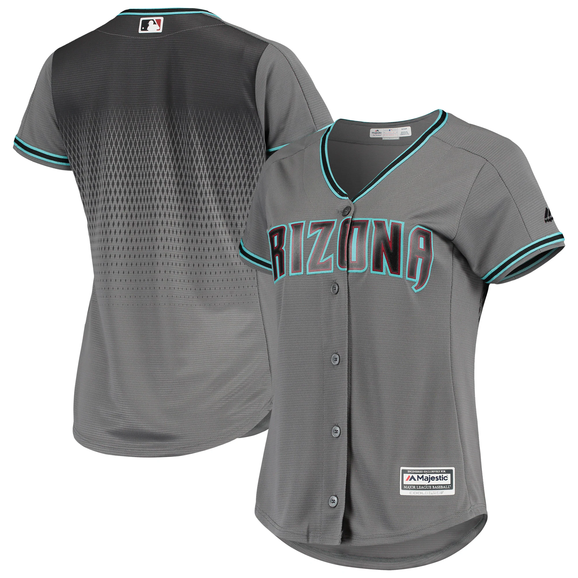 Arizona Diamondbacks Majestic Women’s Road Official Team Jersey – Gray