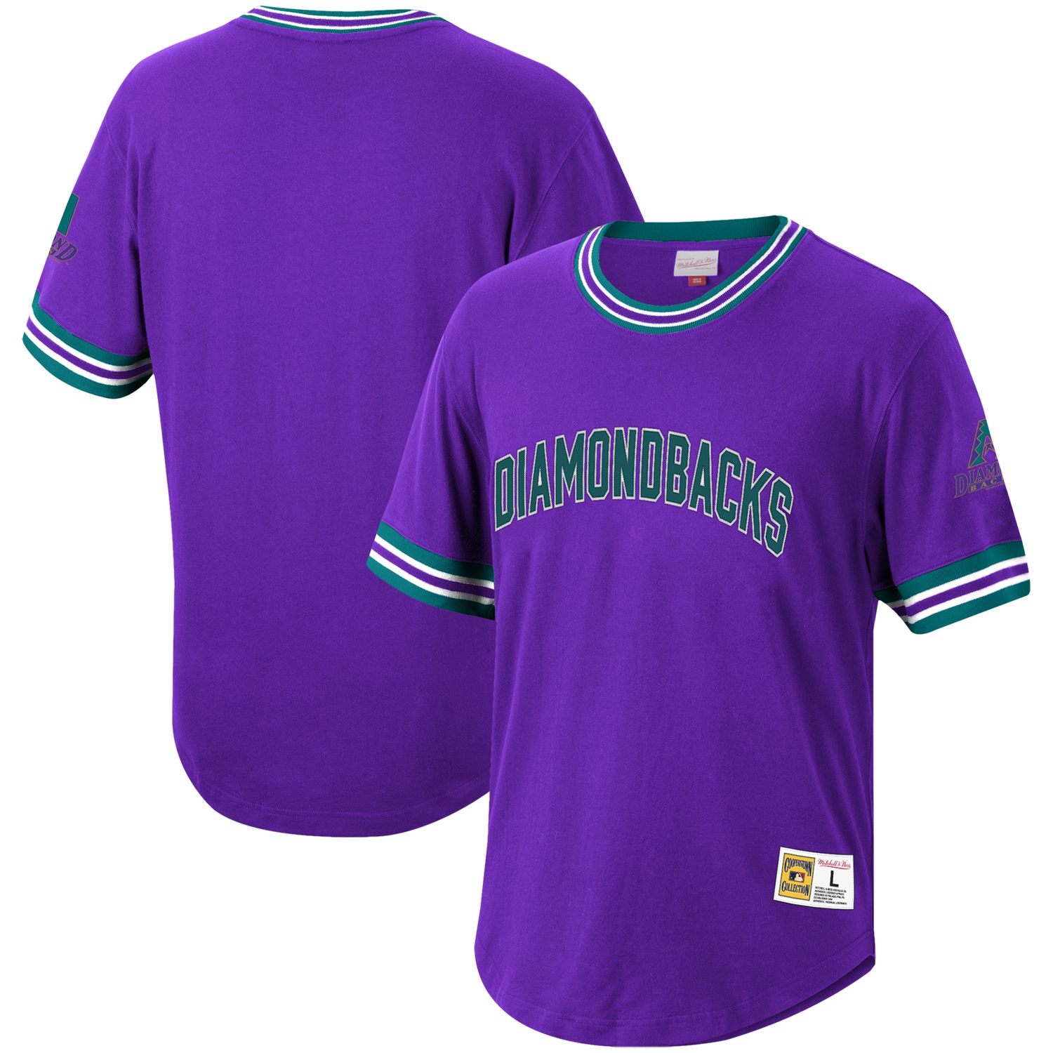 Arizona Diamondbacks Mitchell & Ness Cooperstown Collection Wild Pitch Jersey T-shirt - Purple