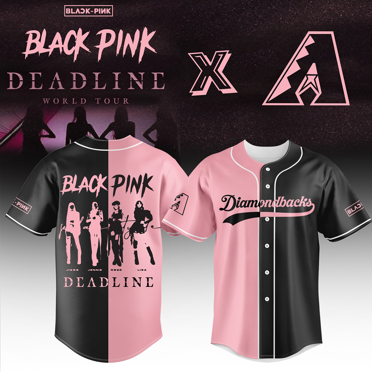 Arizona Diamondbacks Mlb X Blackpink Baseball Jersey