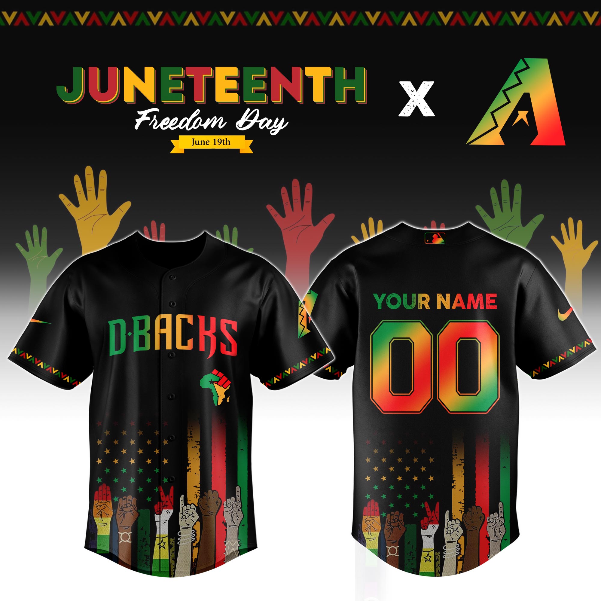 Arizona Diamondbacks Mlb X Juneteenth Baseball Jersey 2025