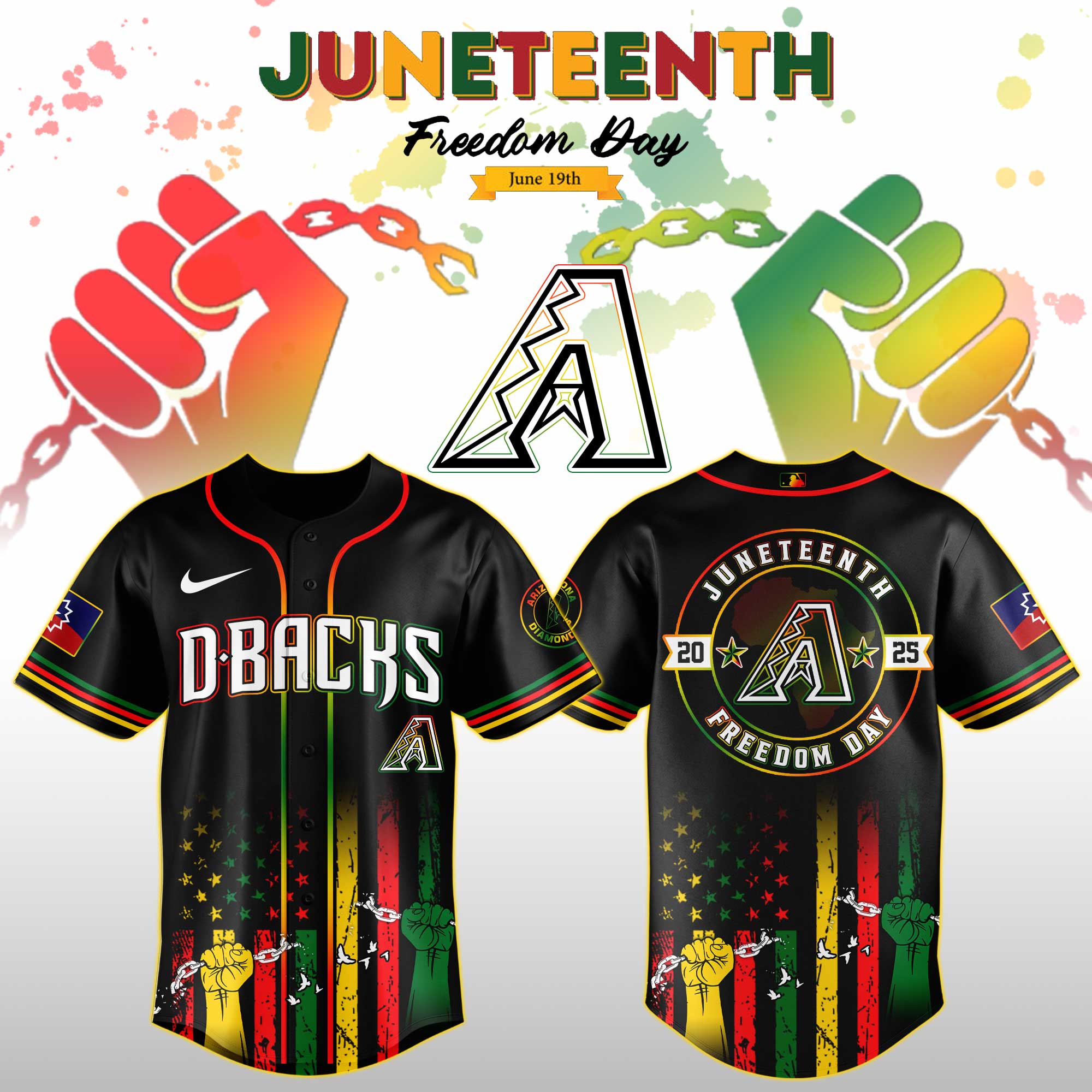 Arizona Diamondbacks Mlb X Juneteenth Day Jersey Edition Jersey 2025