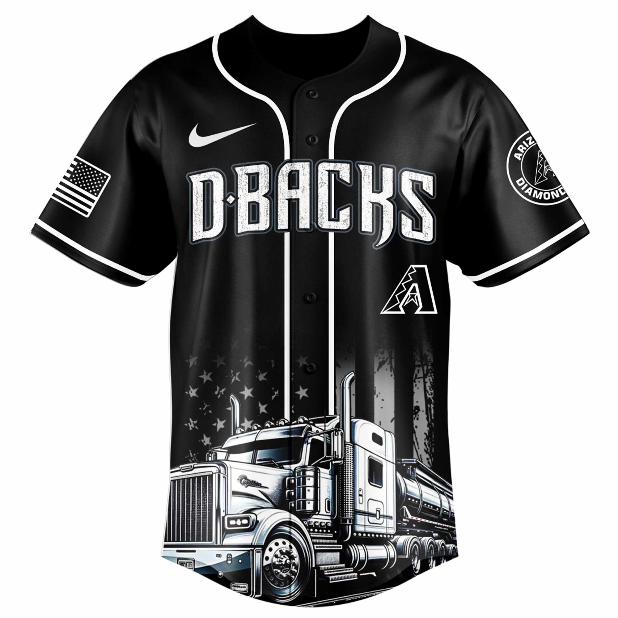 Alternative view of Arizona Diamondbacks Mlb X Nation Truck Driver Appreciation Week Limited Edition Jersey 2025