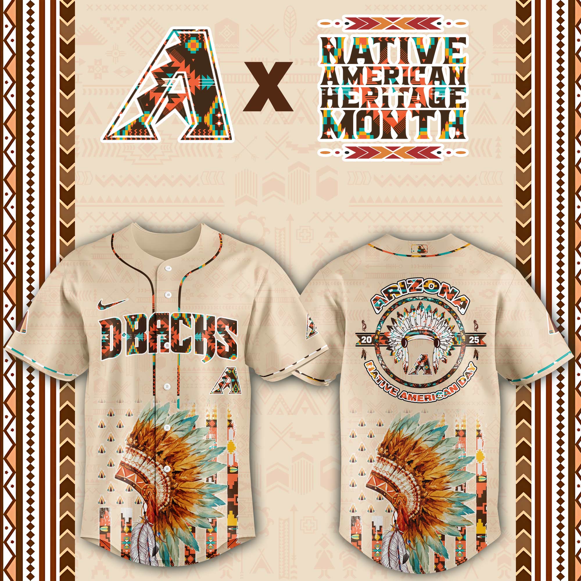 Arizona Diamondbacks Native American Heritage Month Baseball Jersey
