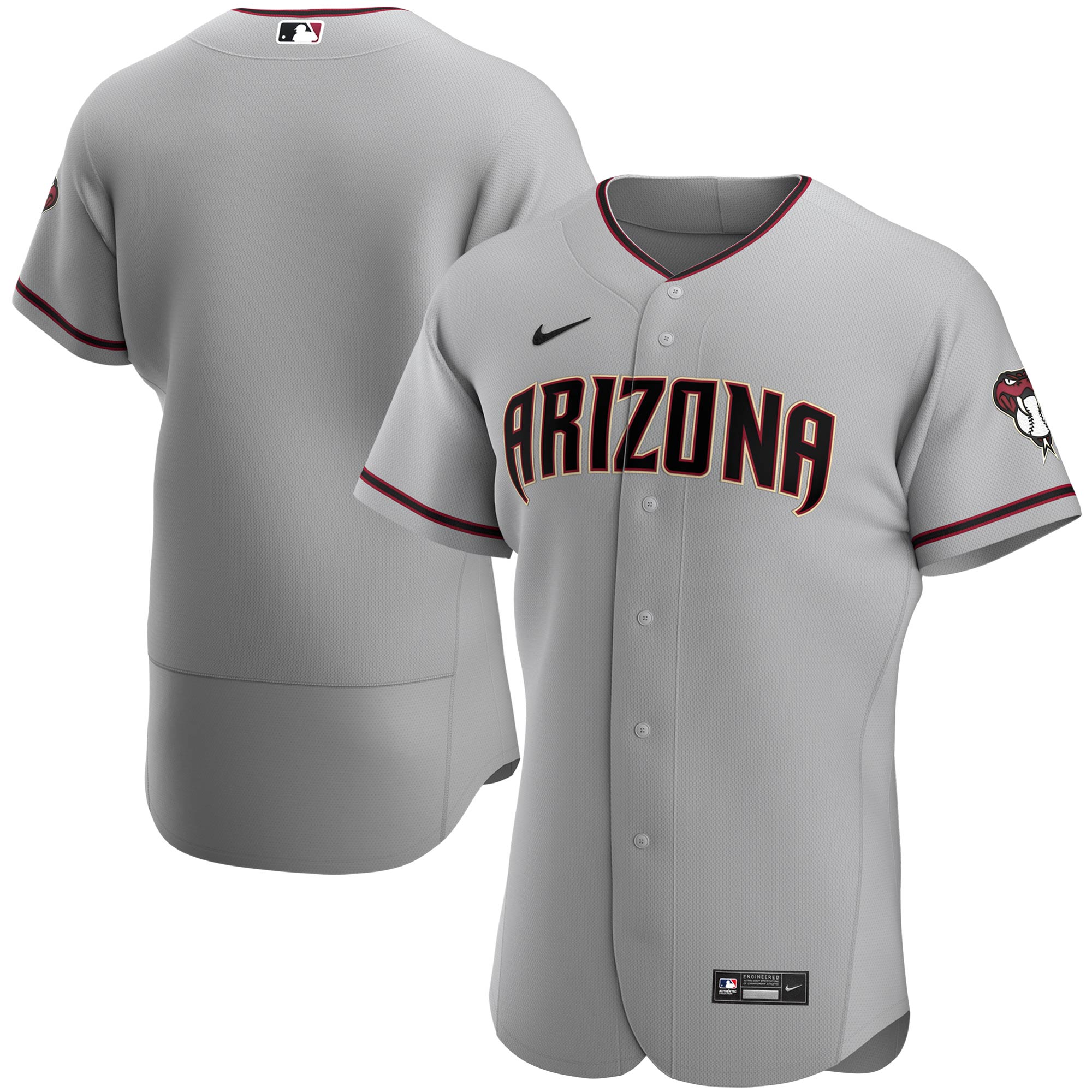 Arizona Diamondbacks Road Authentic Team Jersey – Gray
