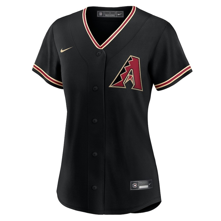 Alternative view of Arizona Diamondbacks Women's Alternate Team Jersey - Black