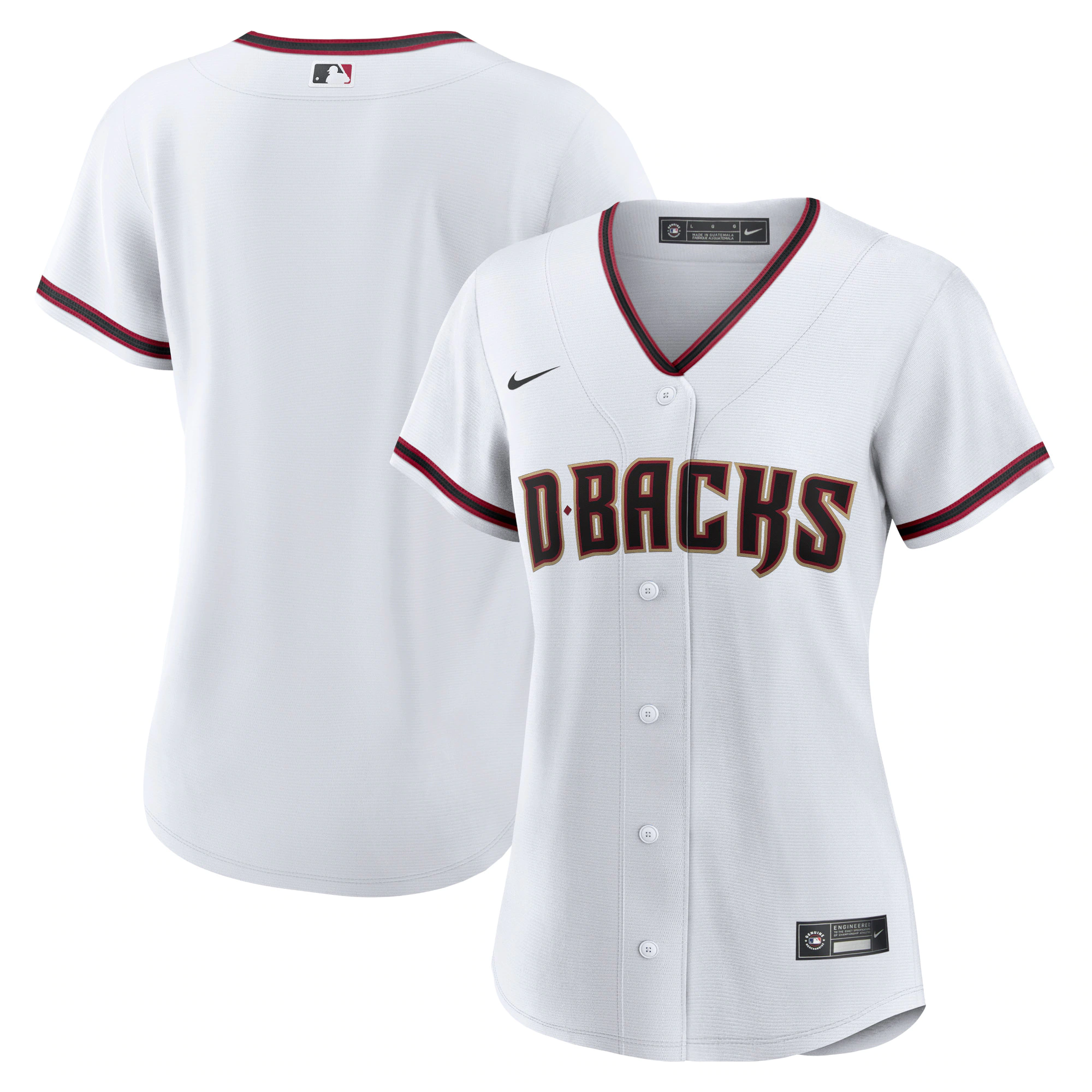Arizona Diamondbacks Women's Home Blank Replica Baseball Jersey - White