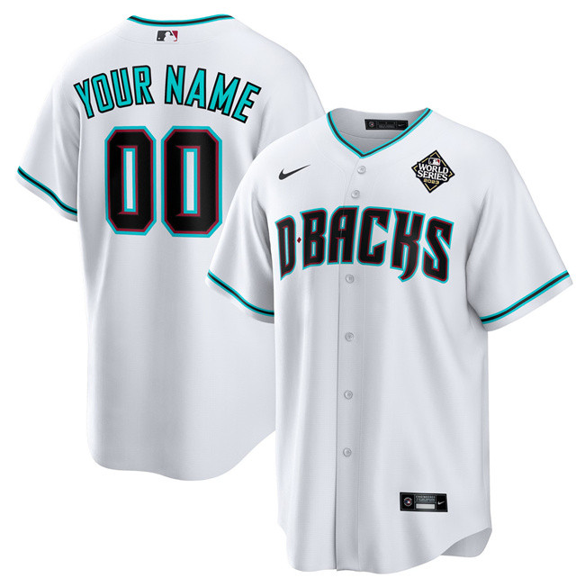 Arizona Diamondbacks World Series 2023 Alternate Stitched Home Custom Baseball Jersey - White