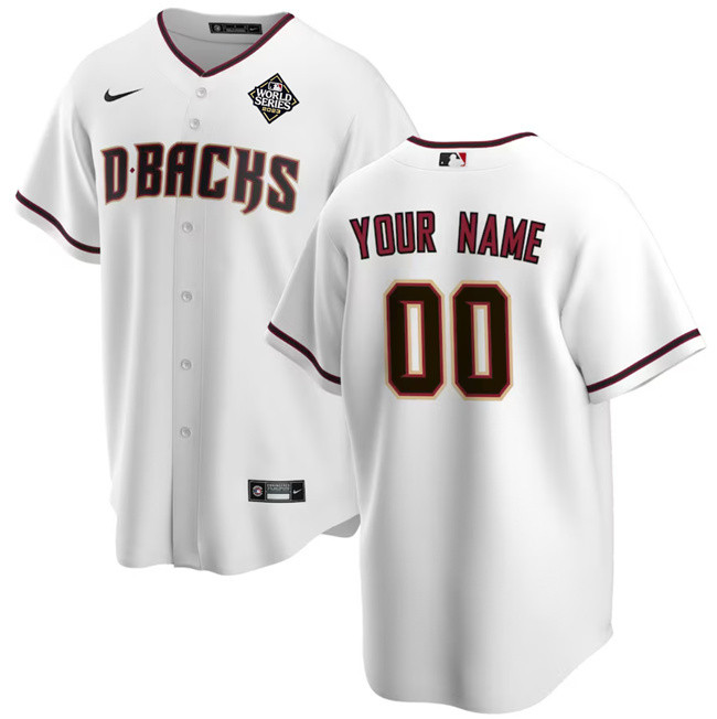 Arizona Diamondbacks World Series 2023 Home Stitched Home Custom Baseball Jersey - White