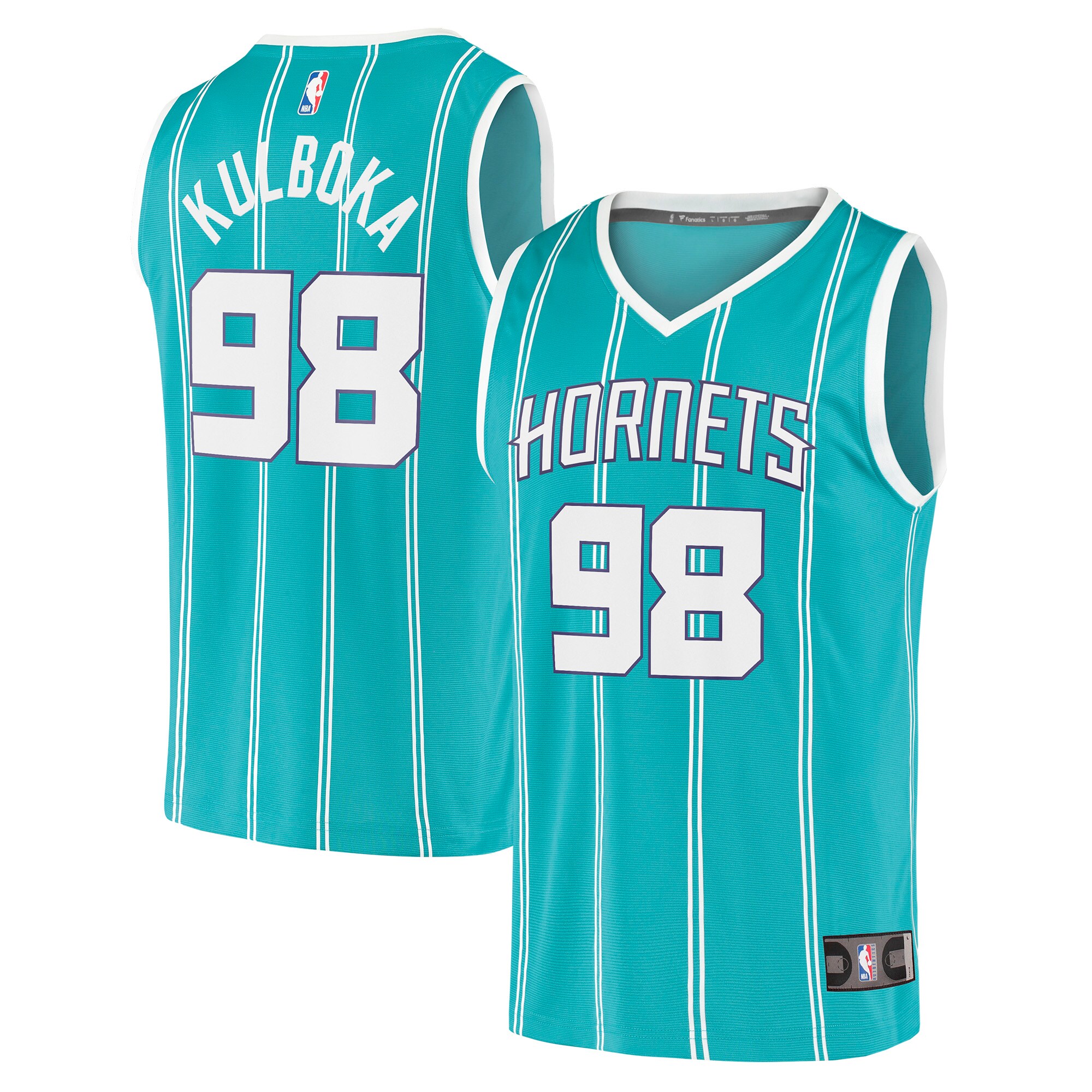 Alternative view of Arnoldas Kulboka Charlotte Hornets Fanatics Branded Youth 2021/22 Fast Break Replica Basketball Jersey - Icon Edition - Teal