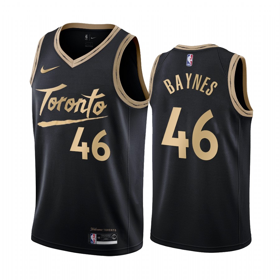 Aron Baynes Toronto Raptors 2020-21 Black City Basketball Jersey 2020 Trade