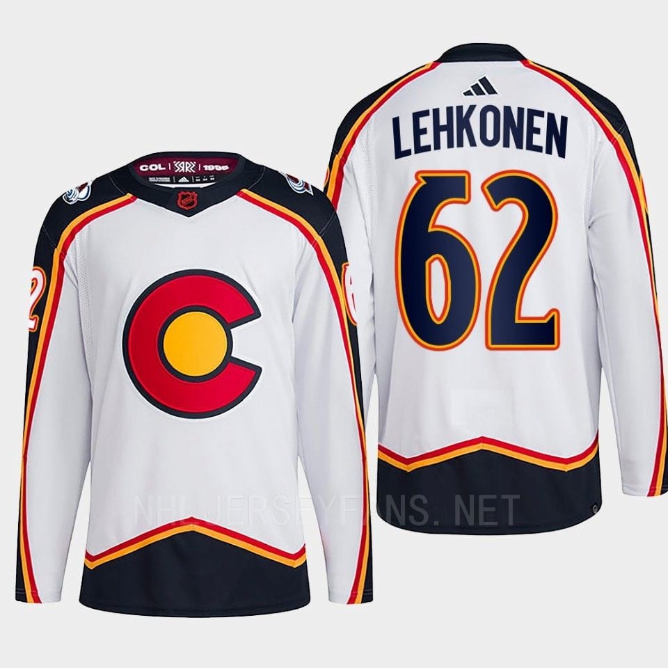 Artturi Lehkonen 62 Reverse Retro 2.0 2022 Colorado Avalanche White Hockey Jersey Primegreen - JS127 