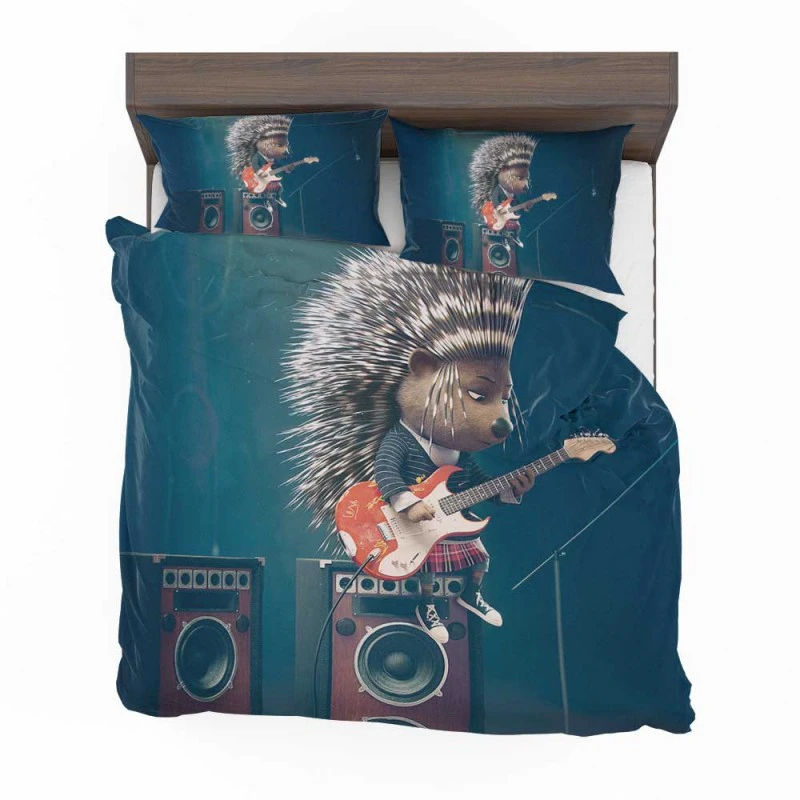 Alternative view of Ash From Sing Movie Playing The Guitar Bedding Set - Custom Bedding Set