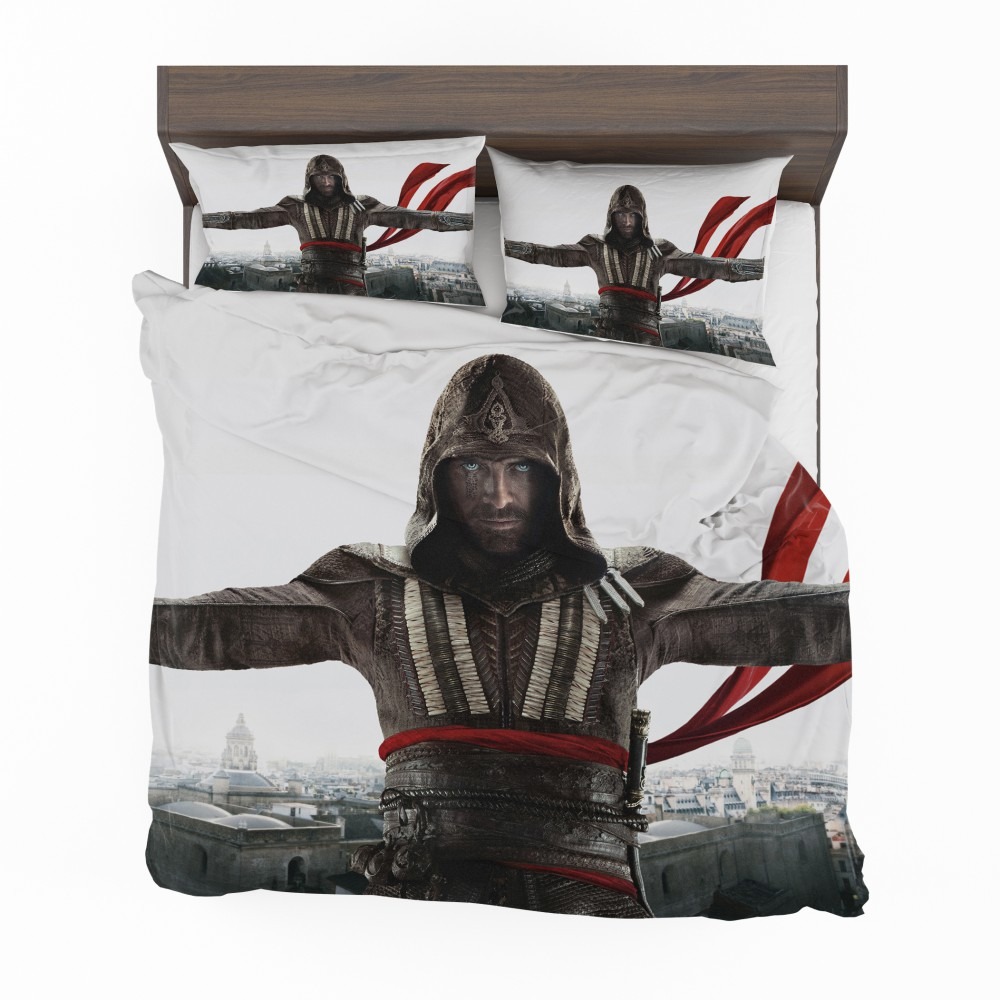 Alternative view of Assassin's Creed Movie Michael Fassbender Marion Cotillard Bedding Set - Custom Bedding Set