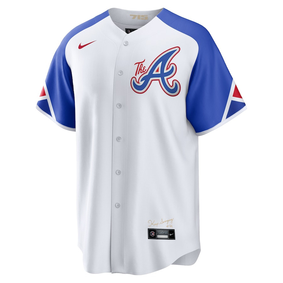 Alternative view of Atlanta Braves 2023 City Connect Men Baseball Jersey - White - JS927