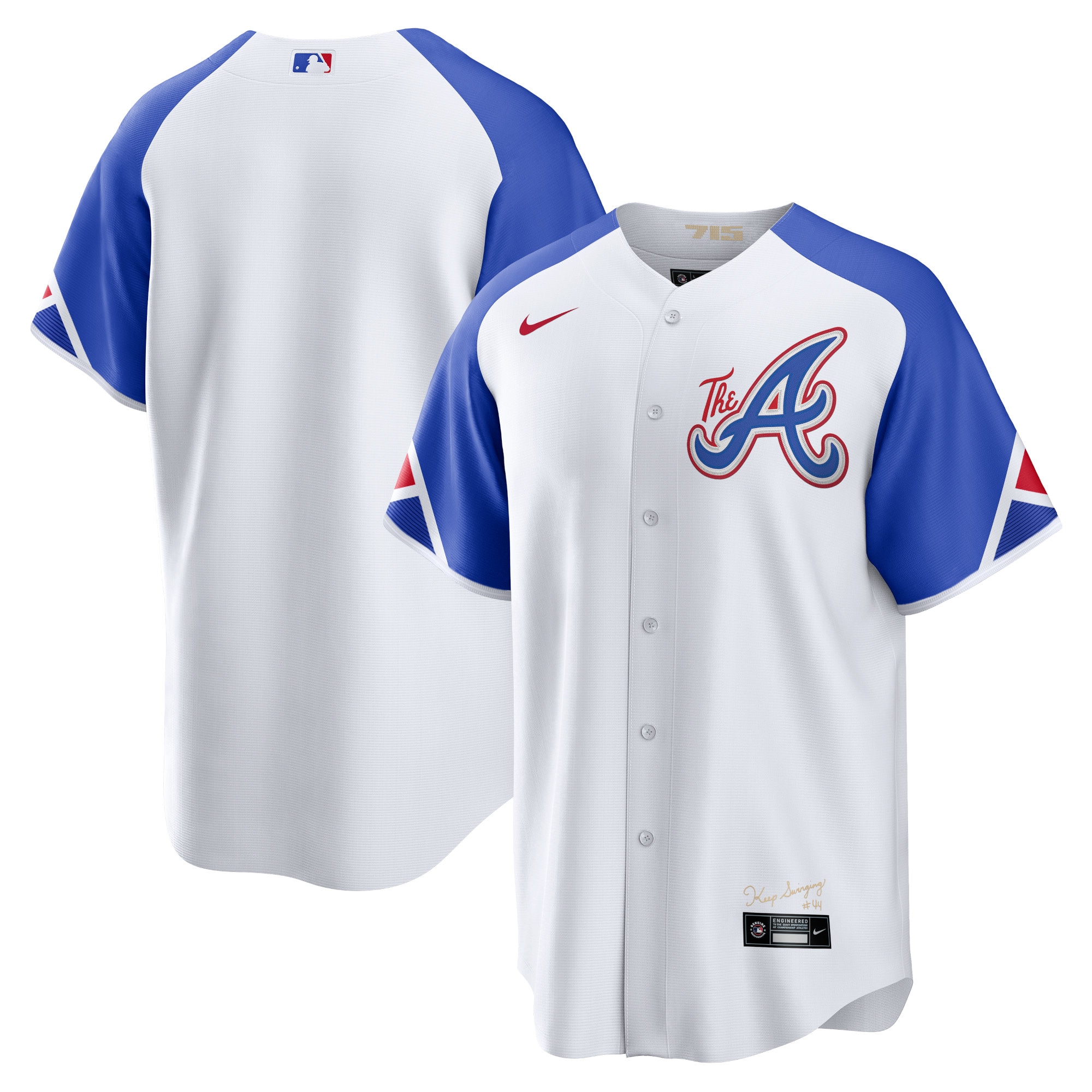 Alternative view of Atlanta Braves 2023 City Connect Replica Baseball Jersey – White