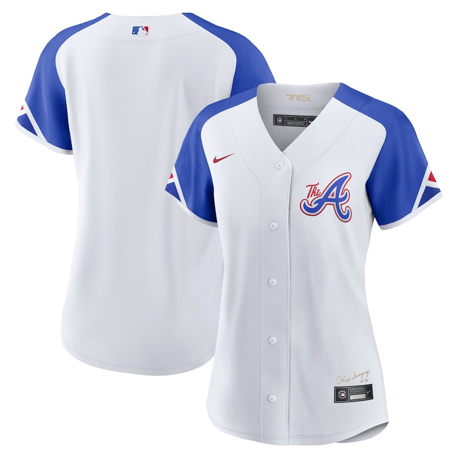 Atlanta Braves 2023 City Connect Women Baseball Jersey - White - JS632