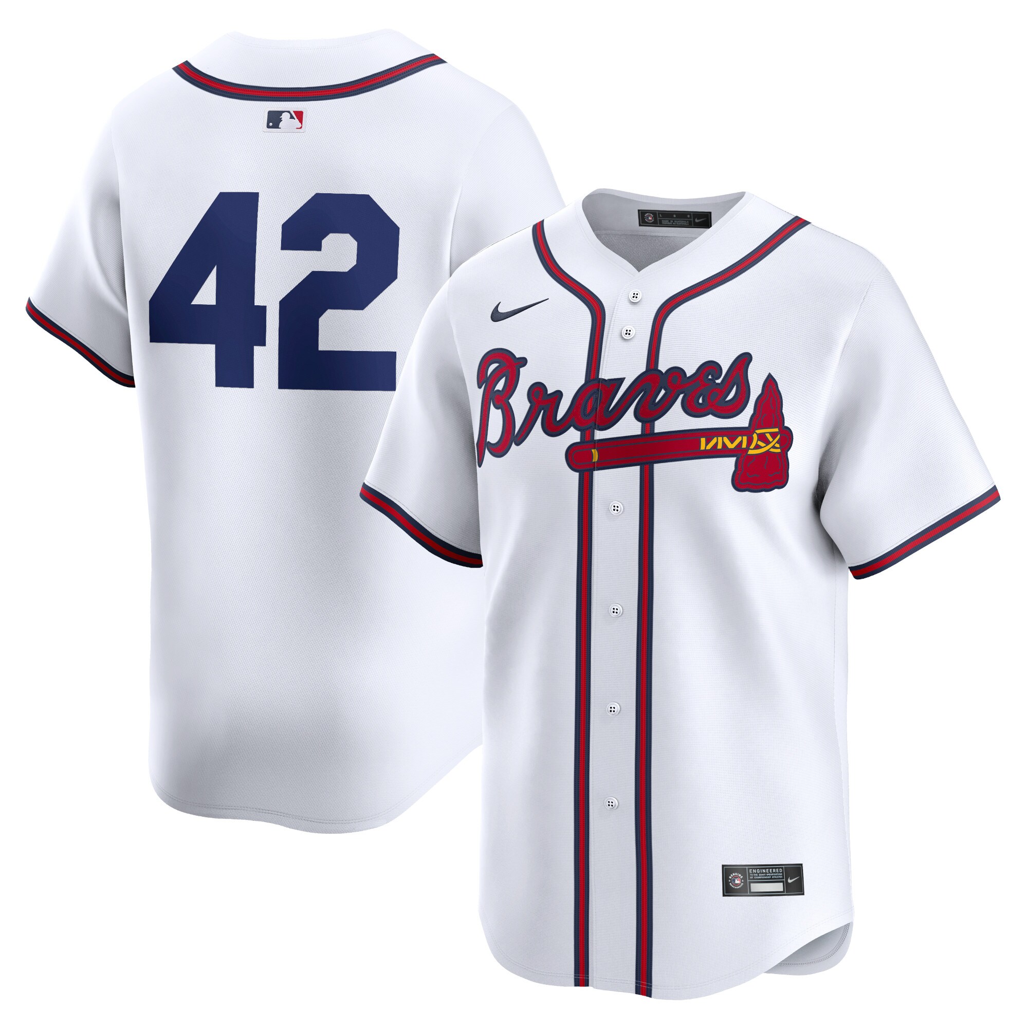 Atlanta Braves 2024 Jackie Robinson Day Home Limited Baseball JerseyÃƒâ€šÃ‚Â ÃƒÂ¢Ã¢â€šÂ¬Ã¢â‚¬Å“ White