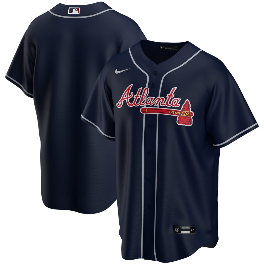 Atlanta Braves Alternate 2020 Replica Jersey ÃƒÂ¢Ã¢â€šÂ¬Ã¢â‚¬Å“ Navy