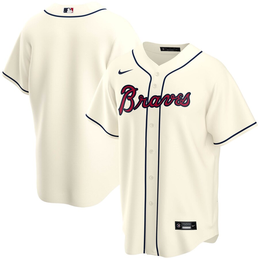 Atlanta Braves Alternate 2020 Replica Team Jersey ÃƒÂ¢Ã¢â€šÂ¬Ã¢â‚¬Å“ Cream