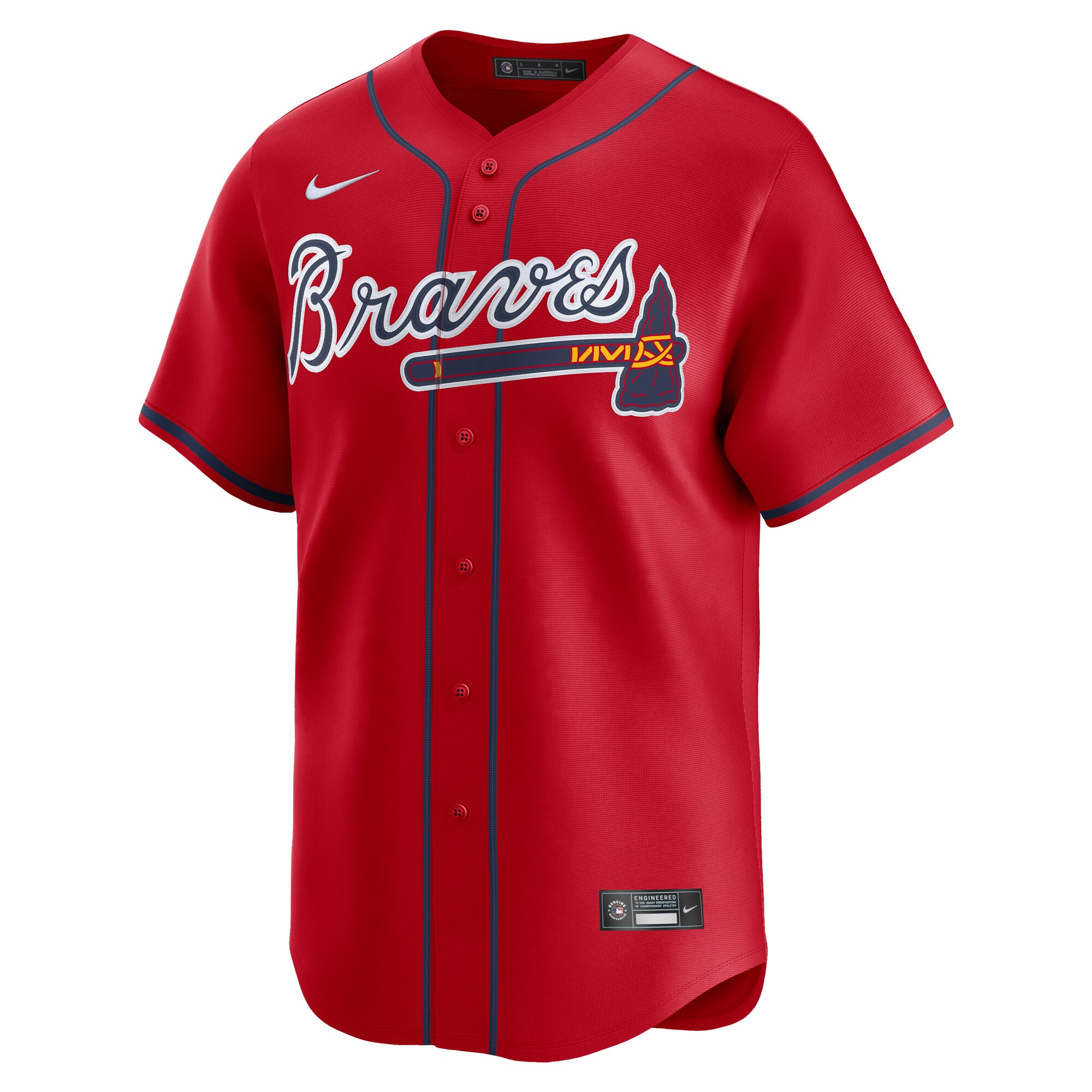 Alternative view of Atlanta Braves Alternate Limited JerseyÃƒâ€šÃ‚Â ÃƒÂ¢Ã¢â€šÂ¬Ã¢â‚¬Å“ Red