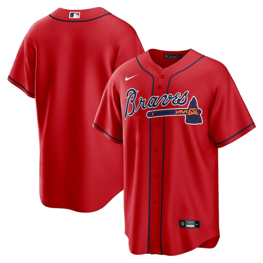 Atlanta Braves Alternate Team Men Jersey - Red - JS883
