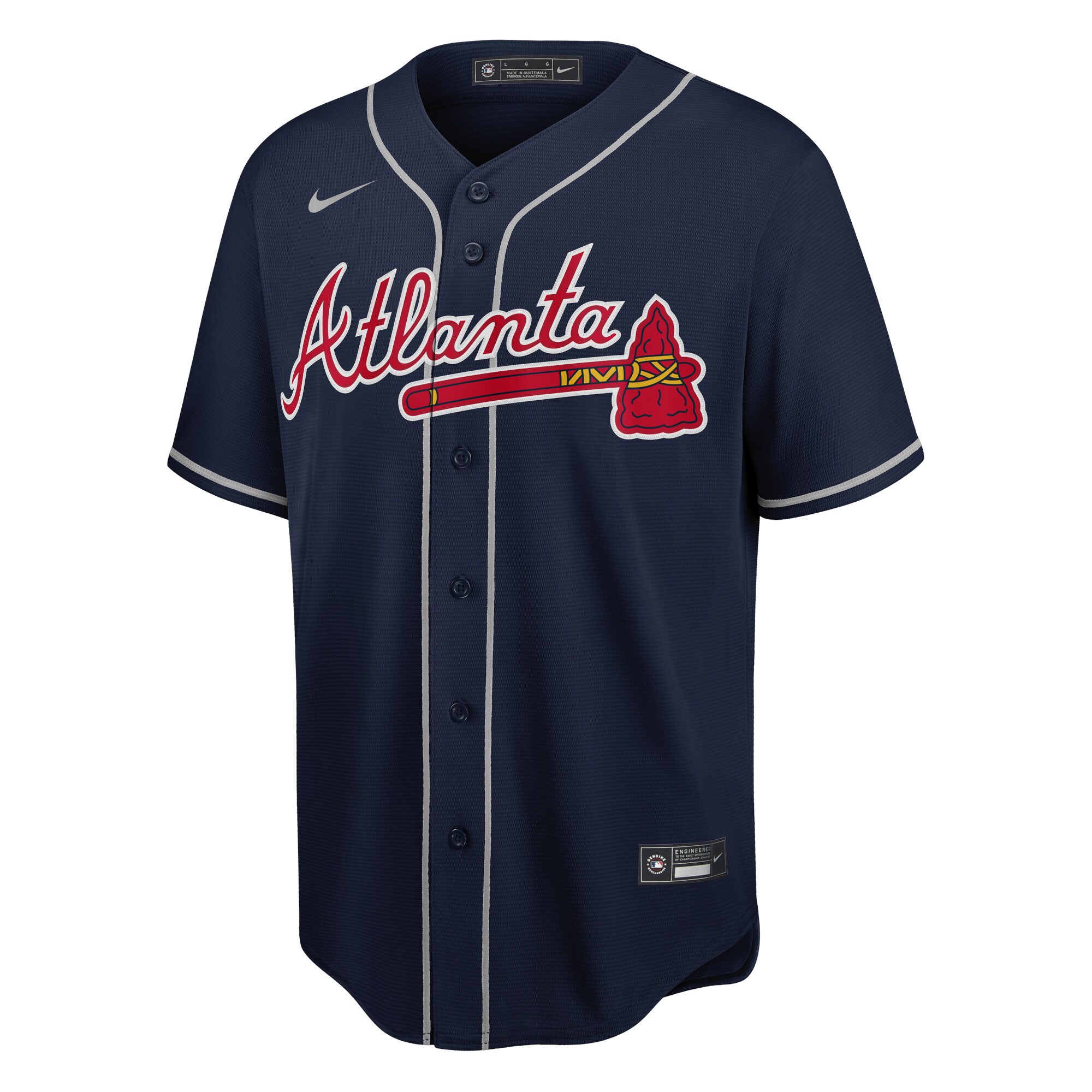 Alternative view of Atlanta Braves Big & Tall Alternate Replica Team Jersey - Navy