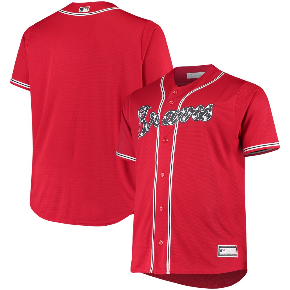 Atlanta Braves Big & Tall Alternate Team Jersey - Red