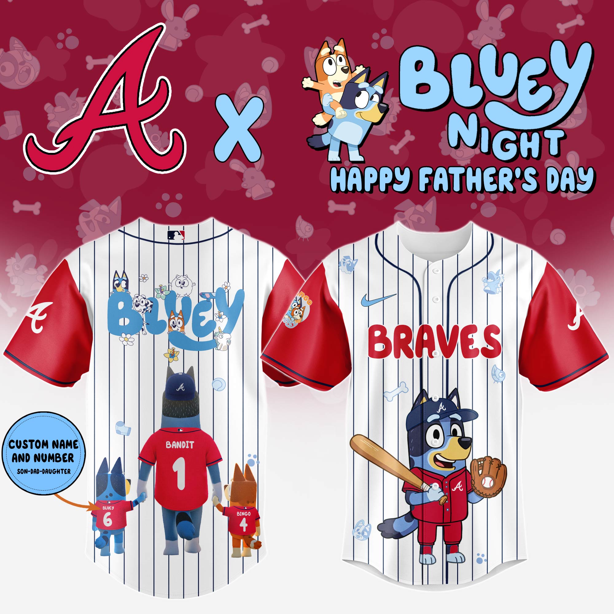 Atlanta Braves Happy Father’s Day Limited Edition Jersey 2025