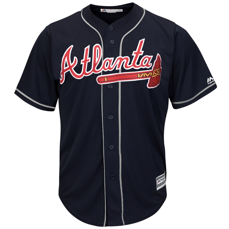 Alternative view of Atlanta Braves Majestic 2019 Alternate Official Cool Base Team Baseball Jersey – Navy