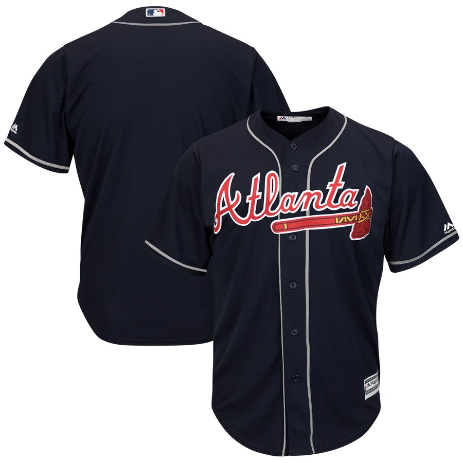 Atlanta Braves Majestic 2019 Alternate Official Cool Base Team Baseball Jersey – Navy