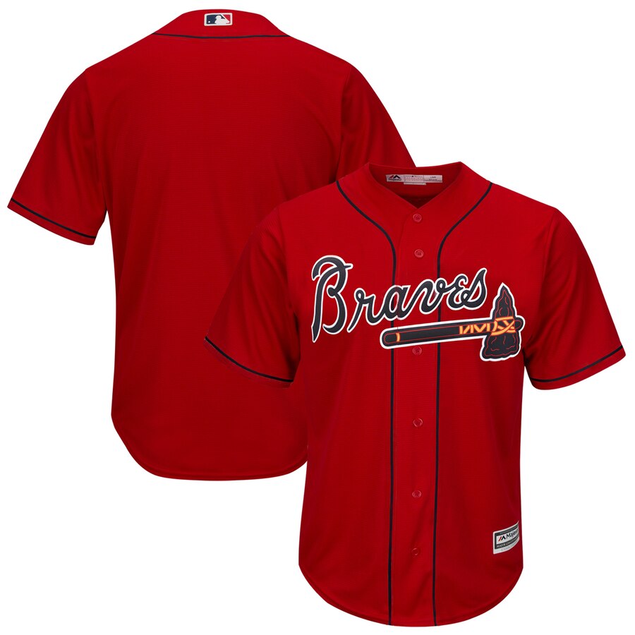 Atlanta Braves Majestic 2019 Alternate Official Cool Base Team Baseball Jersey – Scarlet