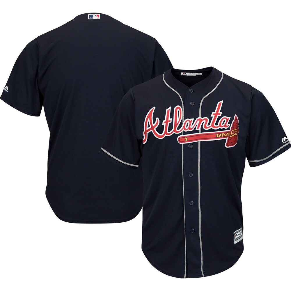 Atlanta Braves Majestic Big & Tall Alternate Cool Base Team Baseball Jersey - Navy