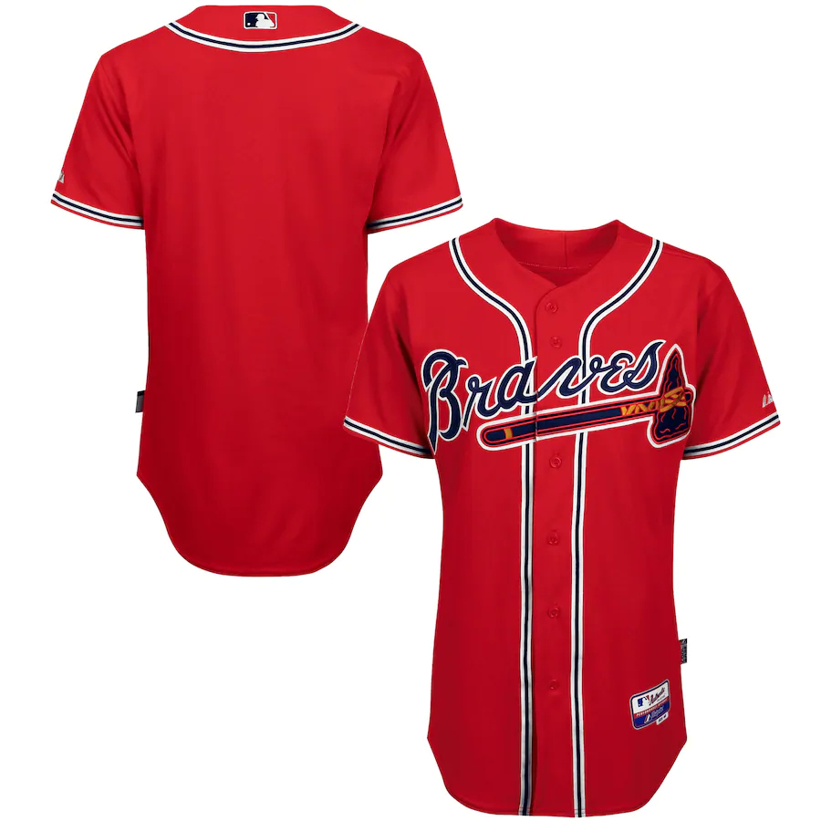 Atlanta Braves Majestic Big And Tall Cool Base Team Baseball Jersey - Red