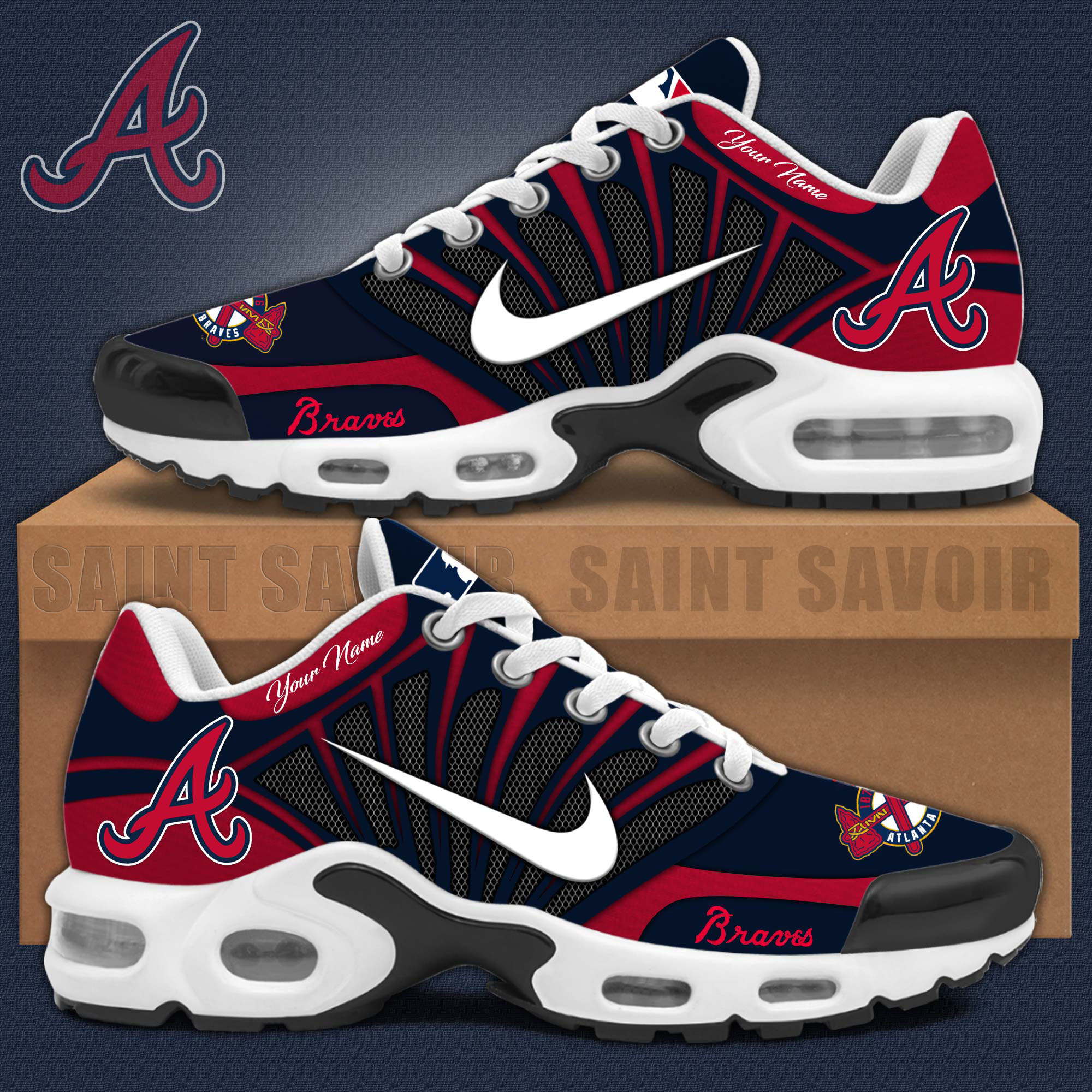 Atlanta Braves Mlb Air Max Plus Shoes
