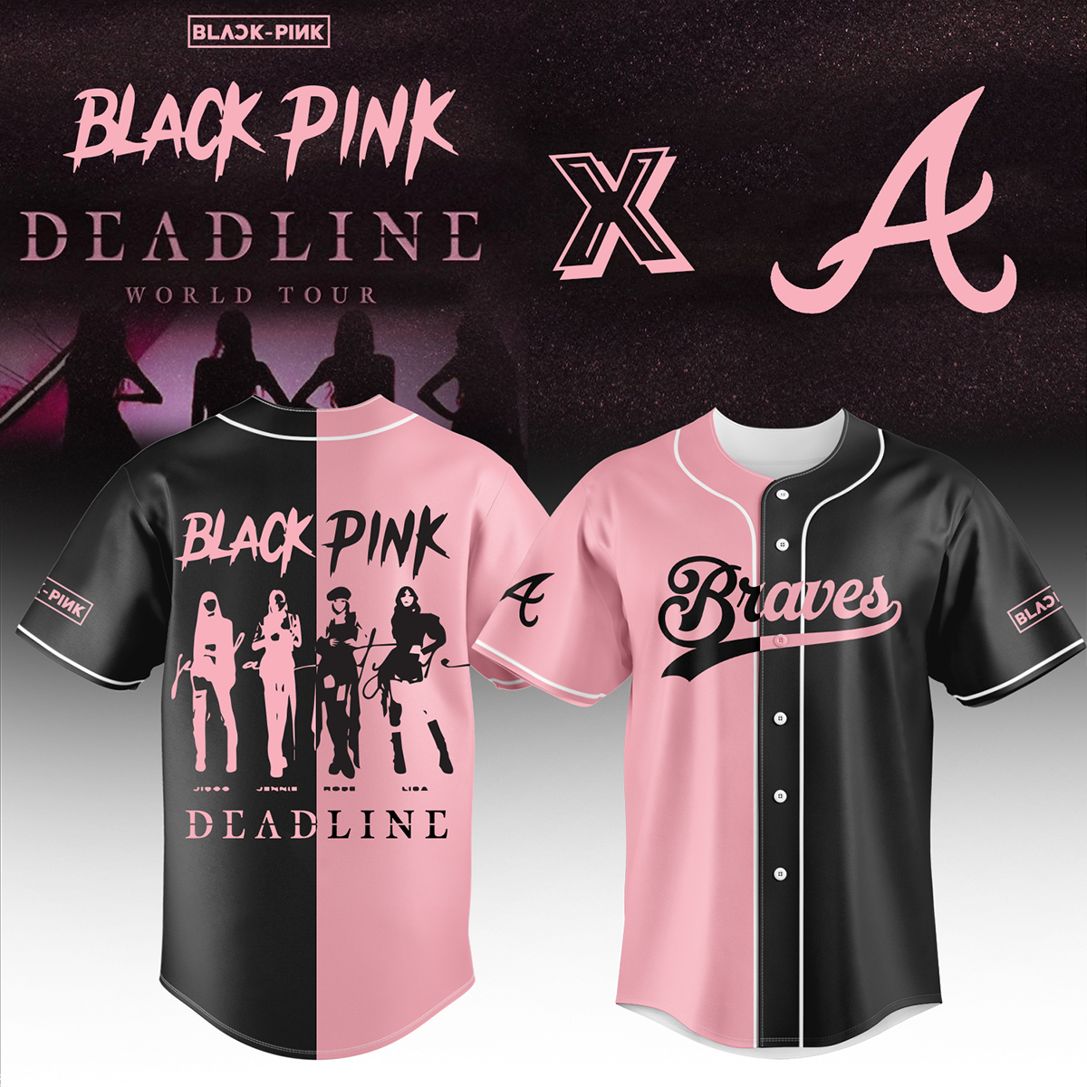 Atlanta Braves Mlb X Blackpink Baseball Jersey