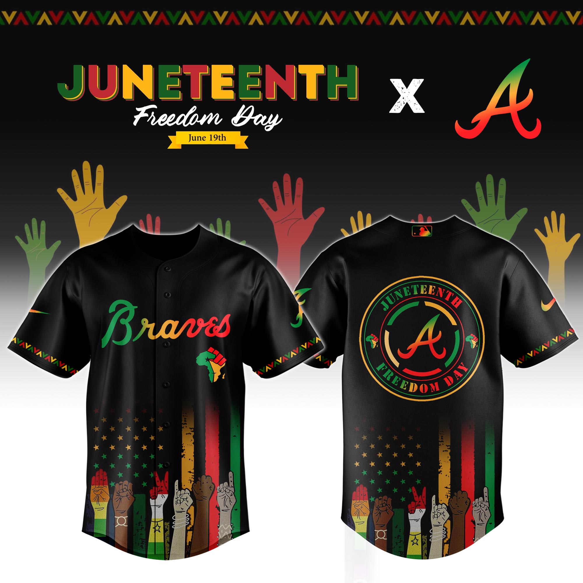 Atlanta Braves Mlb X Juneteenth Baseball Jersey 2025