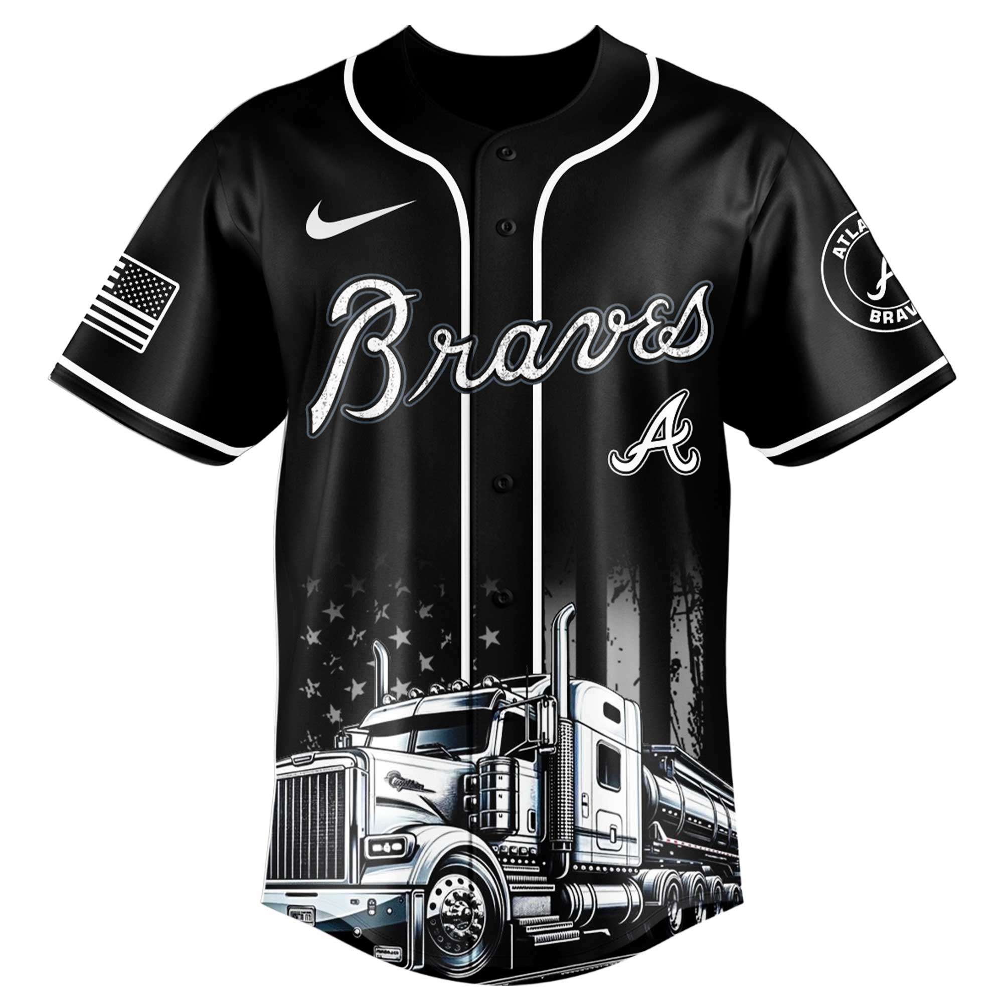 Alternative view of Atlanta Braves Mlb X Nation Truck Driver Appreciation Week Limited Edition Jersey 2025