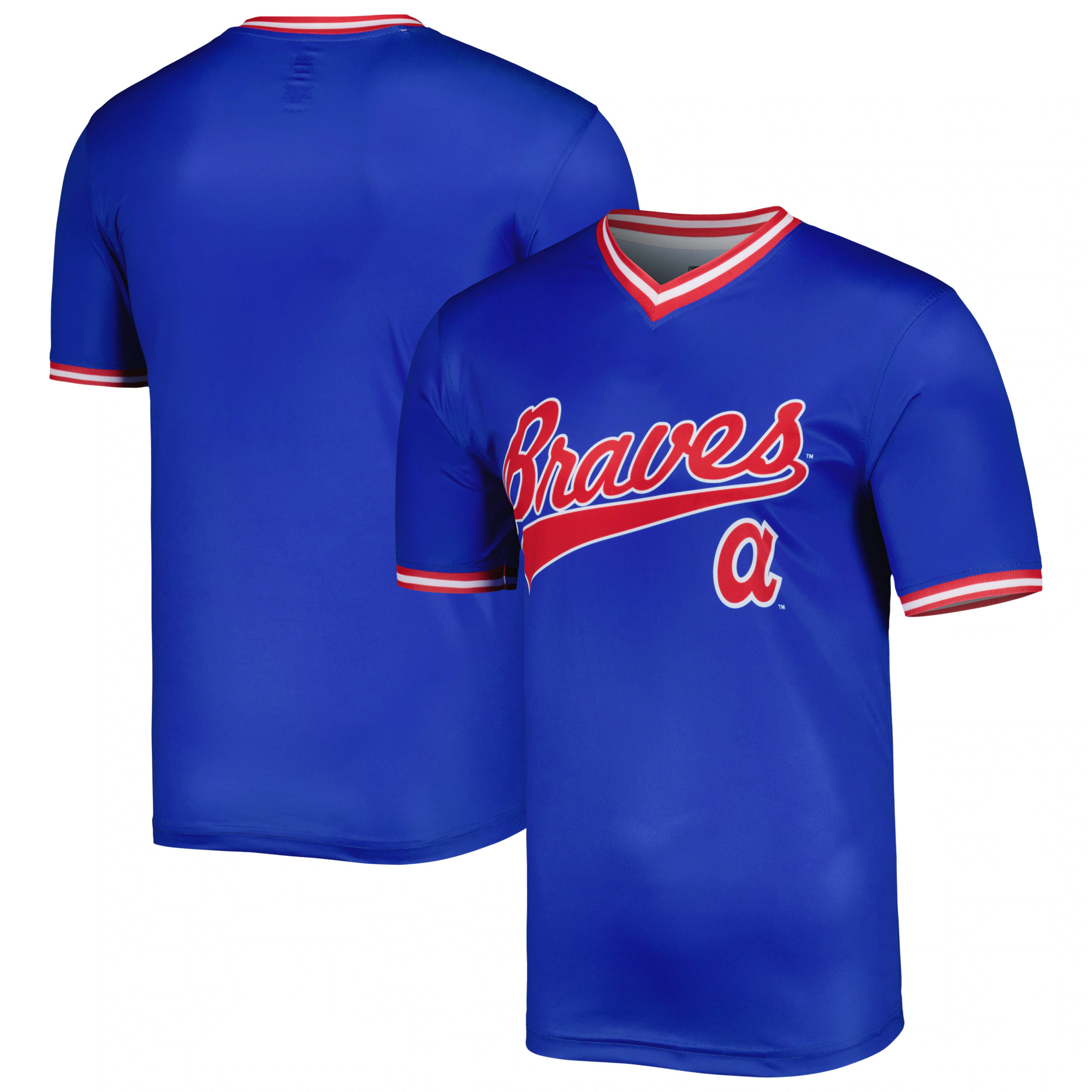Alternative view of Atlanta Braves Stitches Cooperstown Collection Team Baseball Jersey – Royal