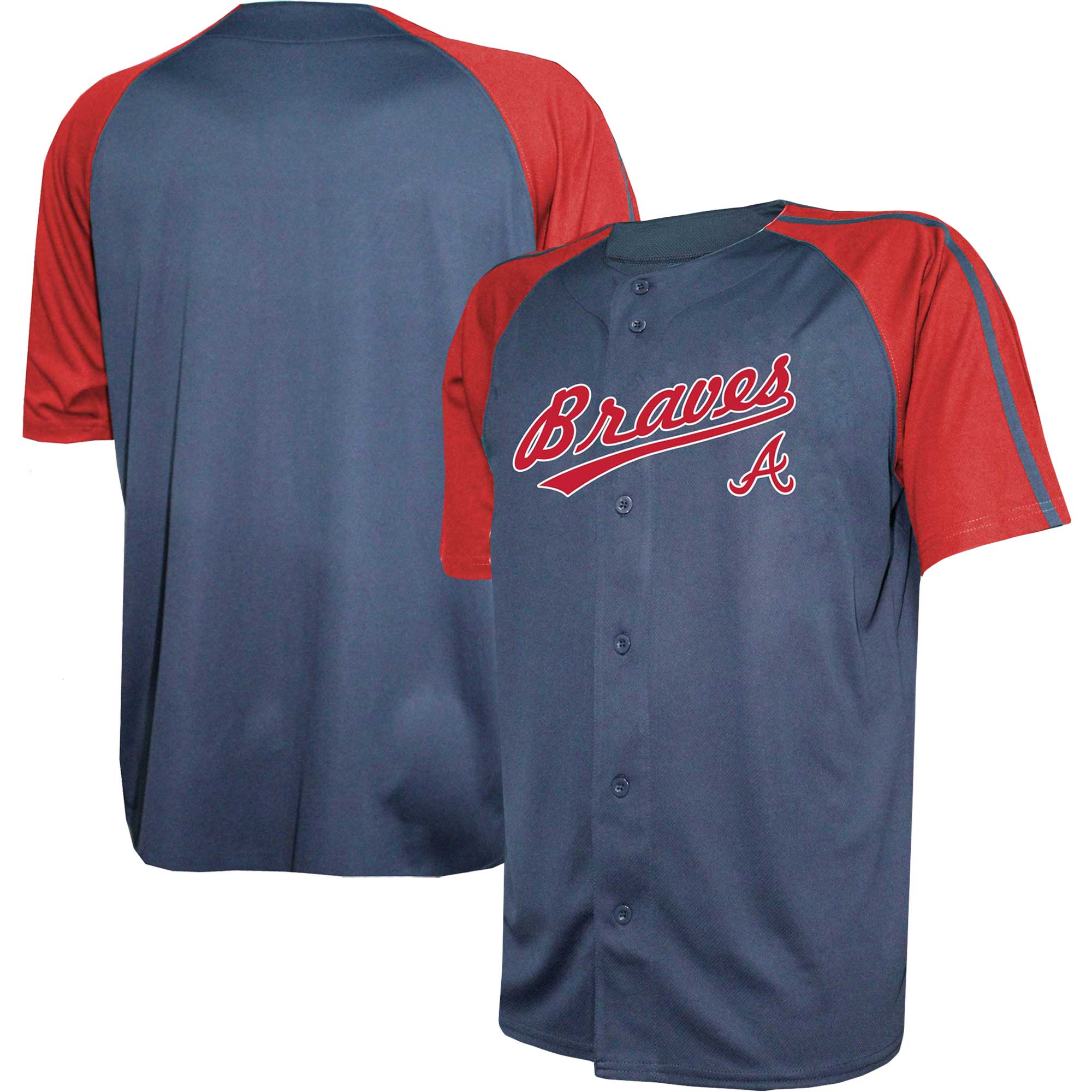 Atlanta Braves Stitches Youth Team Baseball Jersey - Navy/red
