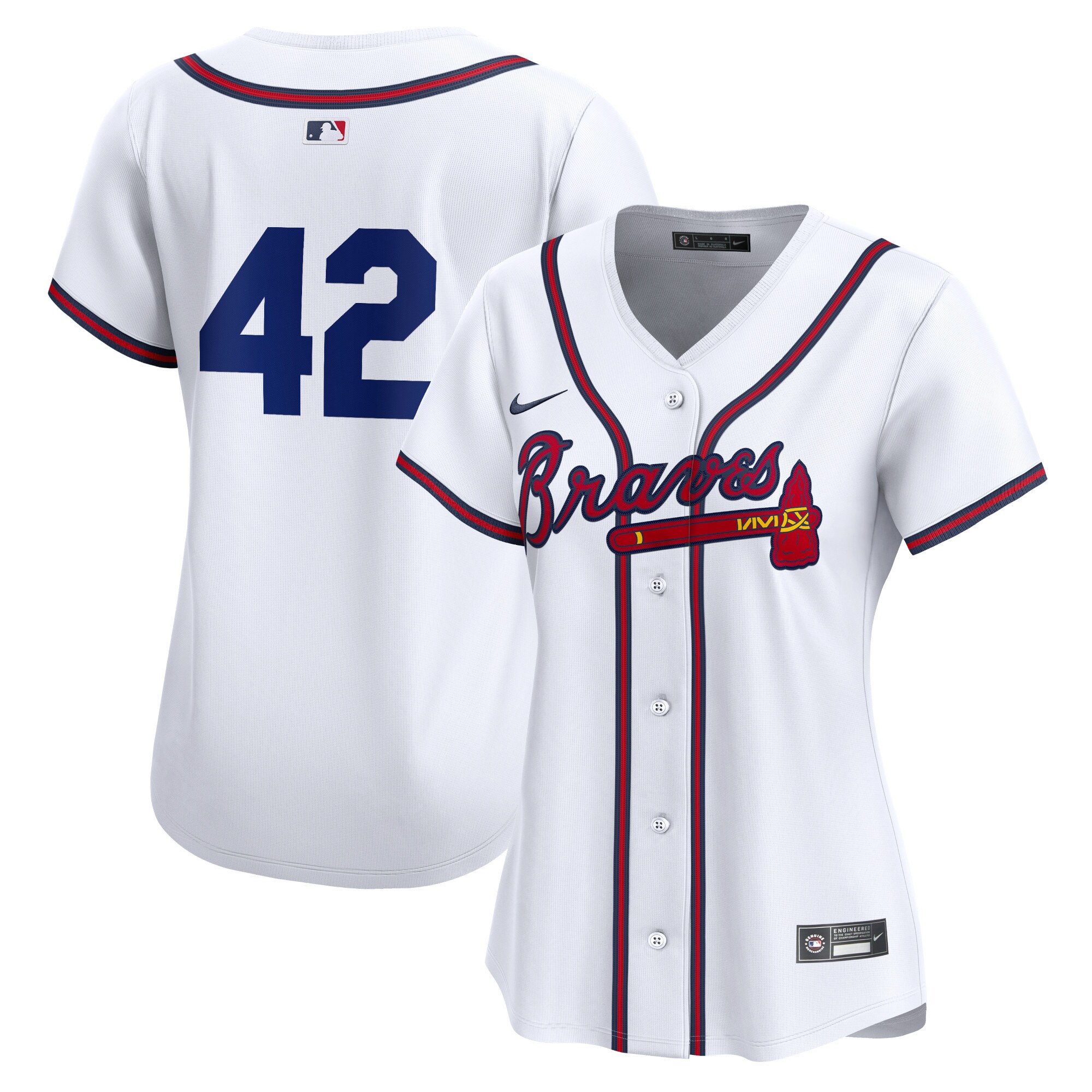 Atlanta Braves Women's 2024 Jackie Robinson Day Home Limited Baseball JerseyÃƒâ€šÃ‚Â ÃƒÂ¢Ã¢â€šÂ¬Ã¢â‚¬Å“ White