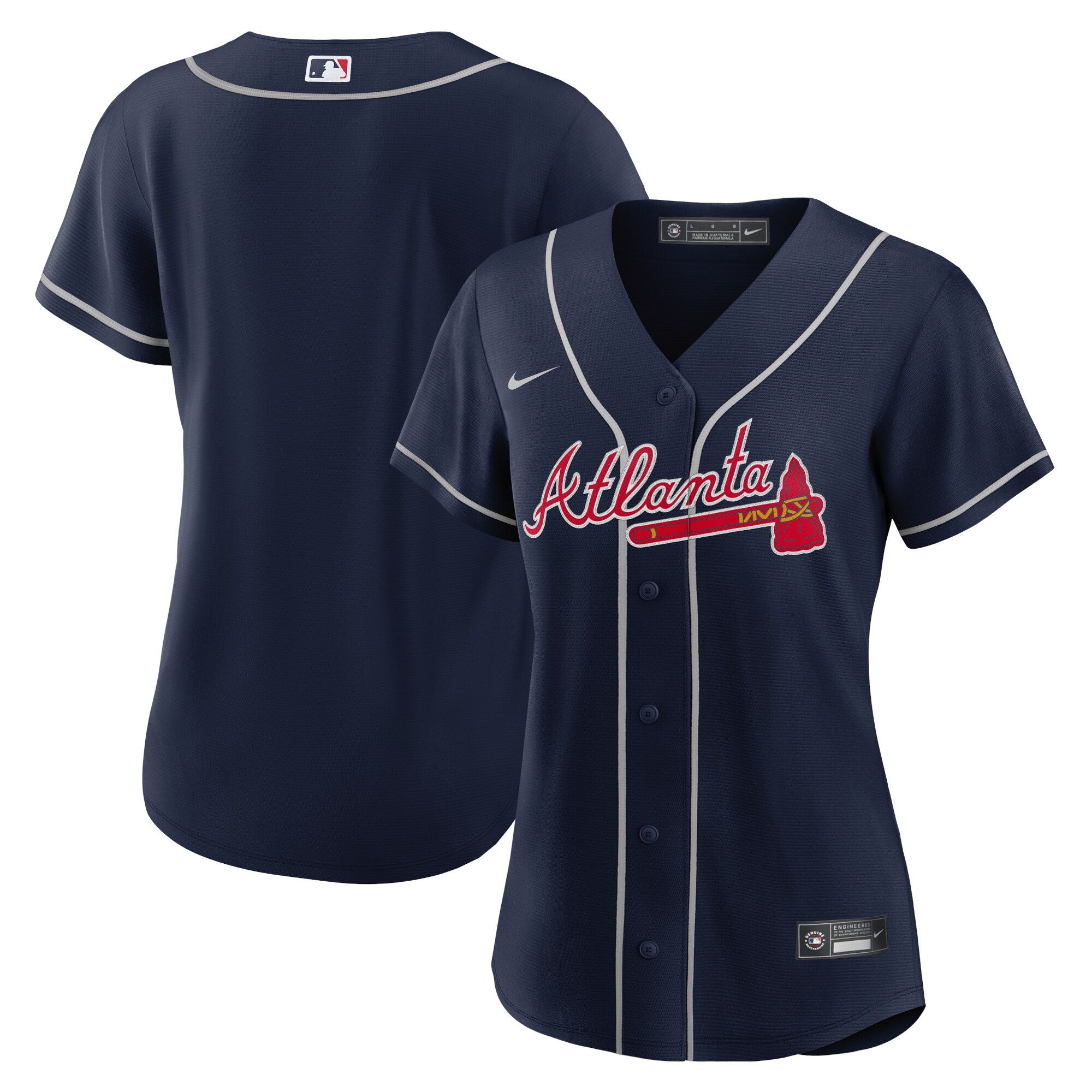 Atlanta Braves Women's Alternate Replica Team Baseball Jersey - Navy