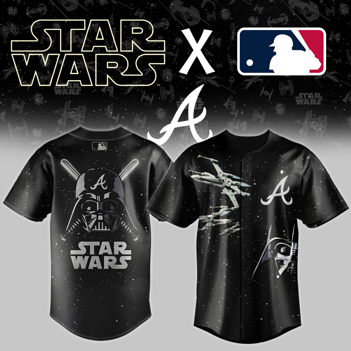 Atlanta Braves X Star Wars Baseball Jersey