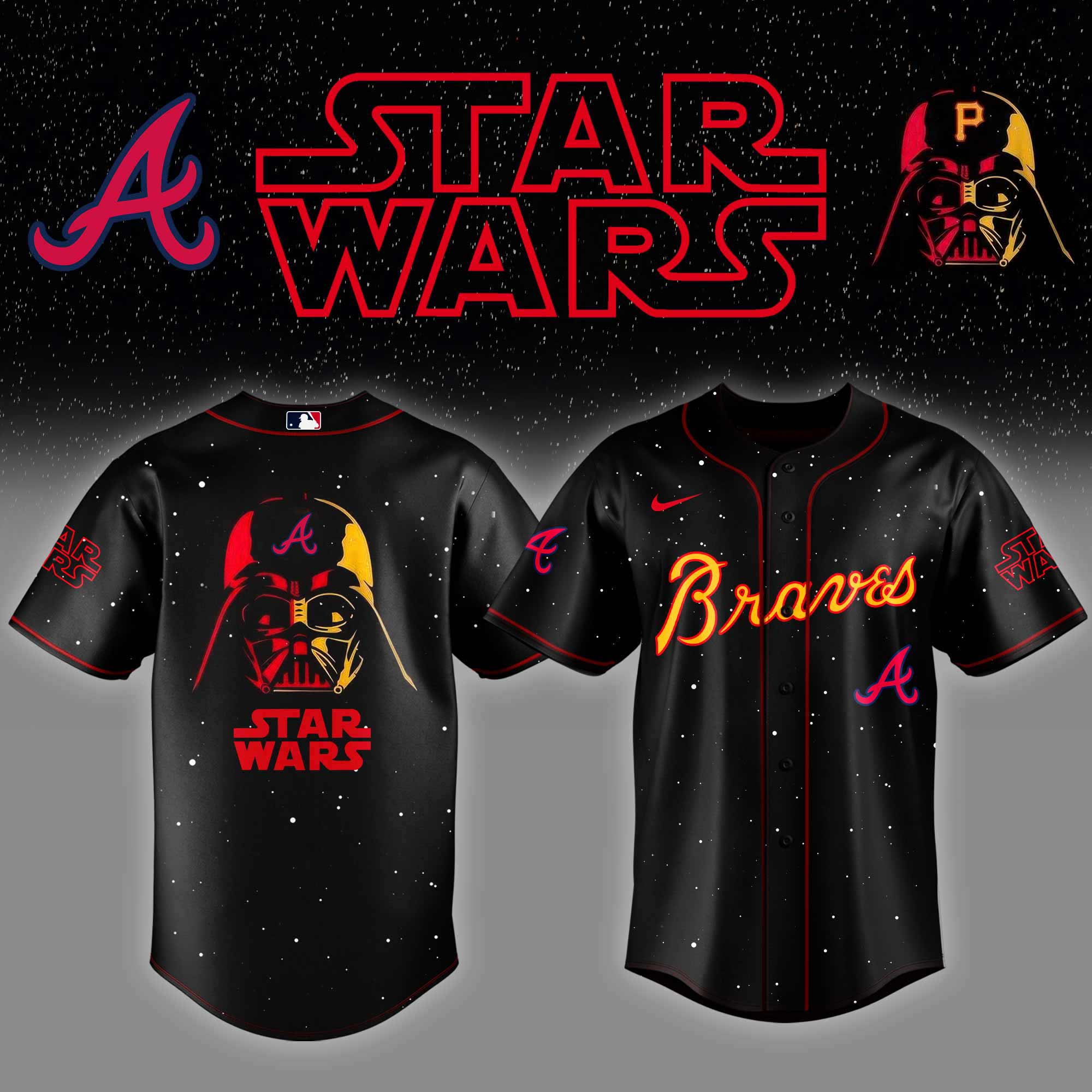 Atlanta Braves X Star Wars Night Baseball Jersey