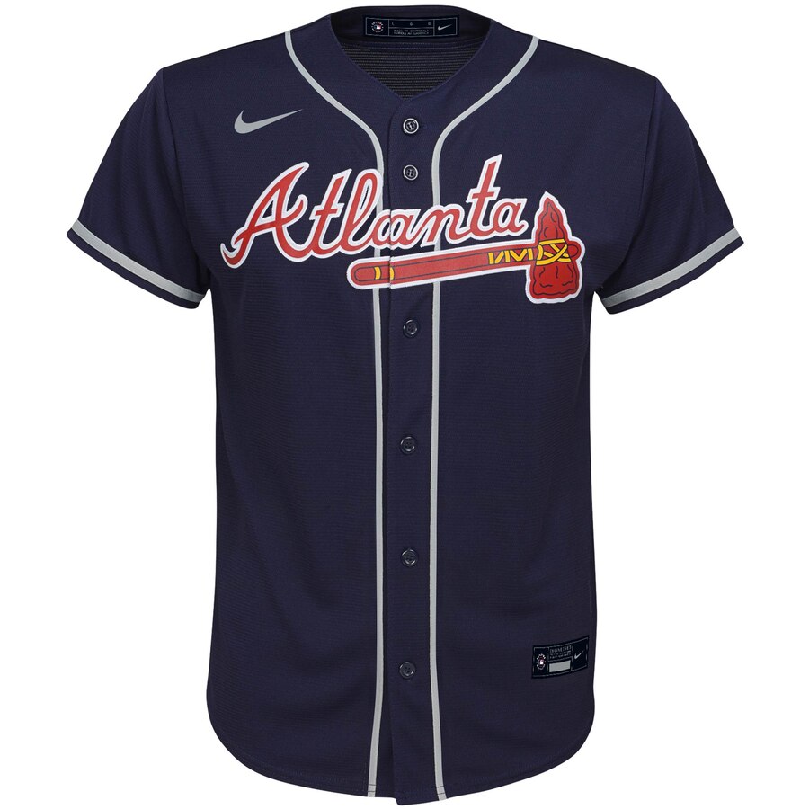 Alternative view of Atlanta Braves Youth Alternate 2020 Replica Team Baseball Jersey - Navy