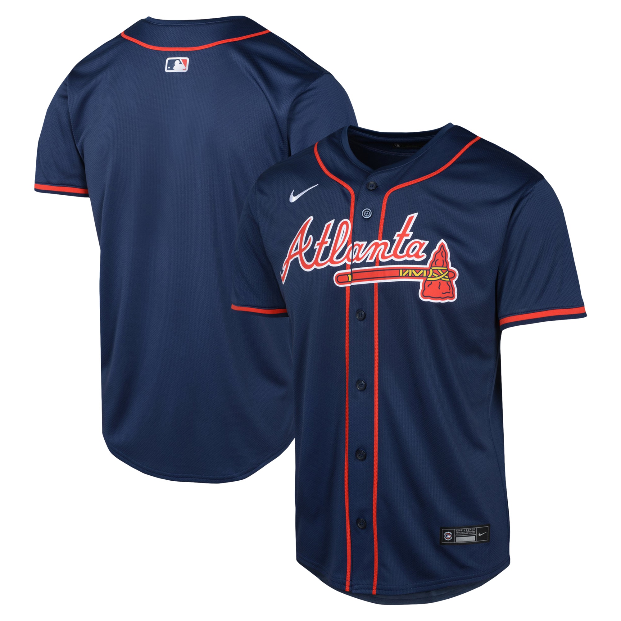 Atlanta Braves Youth Alternate Limited Baseball Jersey - Navy