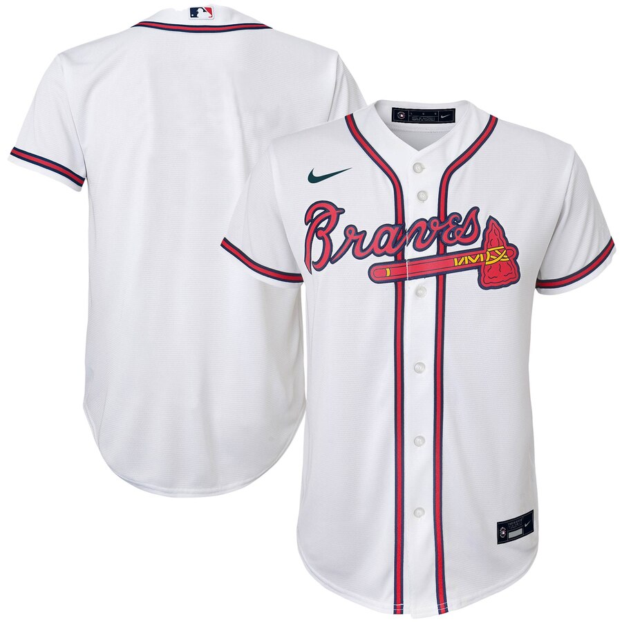 Atlanta Braves Youth Home 2020 Replica Team Baseball Jersey - White